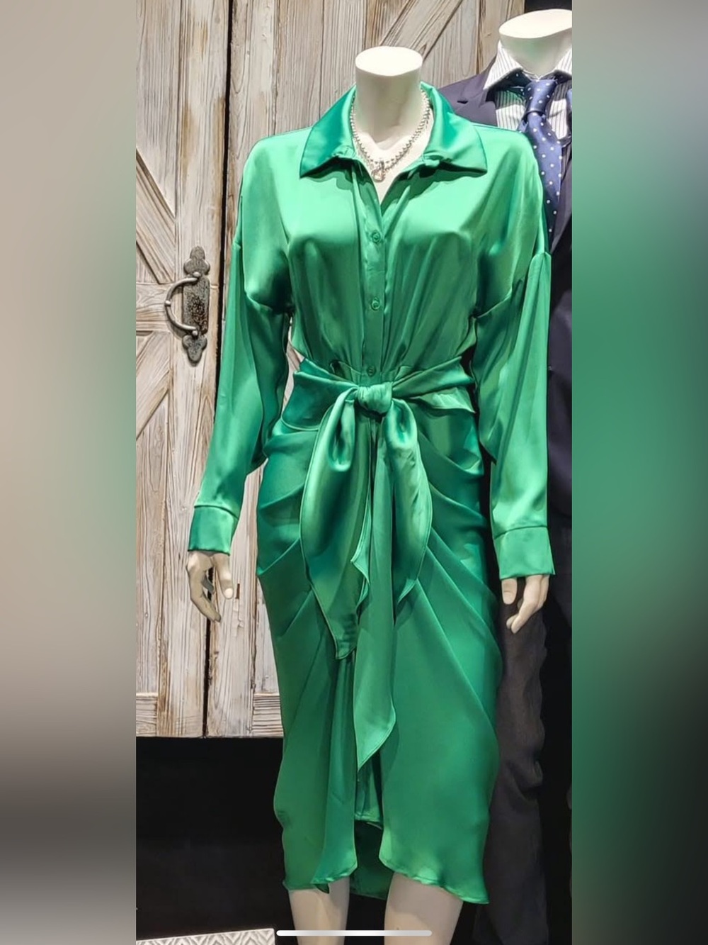 Joseph Ribkoff Satin Dress - Picture 9 of 9